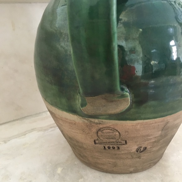 SOLD! Rowe Pottery Works Cambridge, WI Green Salt Glaze - Picture 4 of 12